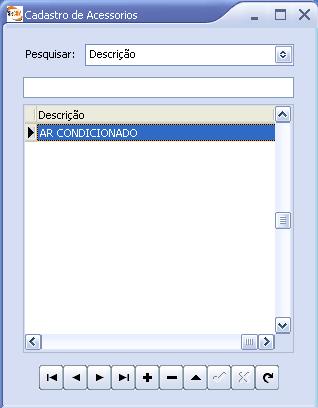 Cadastro de Acessrios
