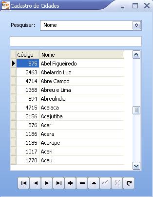 Cadastro de Cidades