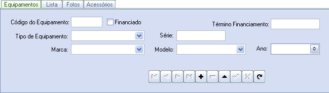Cadastro de Clientes - Equipamentos