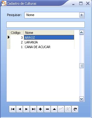 Cadastro de Culturas