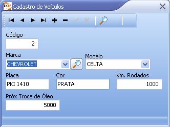 Cadastro de Veculos