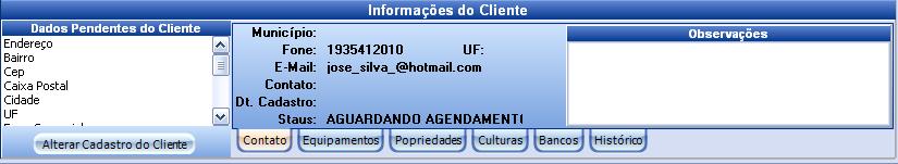 Informaes do Clientes